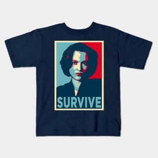 DANA SCULLY SURVIVE Kids T-Shirt